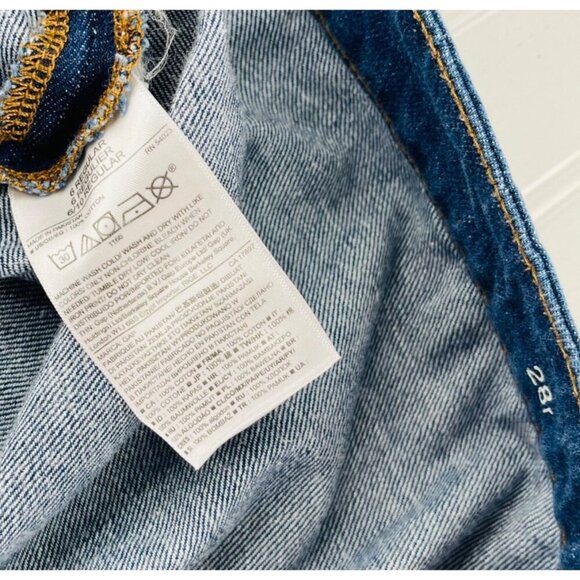 Gap 1969 Women's Denim A-Line Mini Skirt Size 6R 28R Blue Front Flap Pockets Y2k - Picture 3 of 5